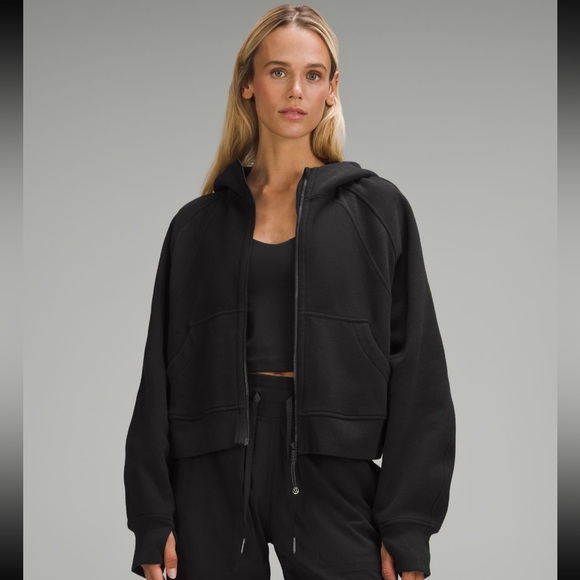 Lululemon Scuba Oversized Full Zip Hoodie - black XS/S - Picture 1 of 8